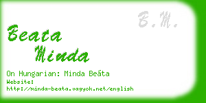 beata minda business card